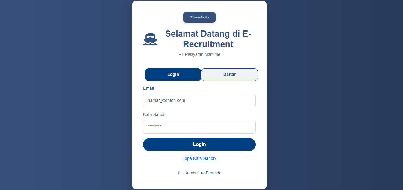 Maritime Crew E-Recruitment System